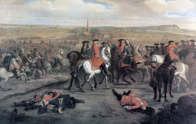 The Battle of Ramillies, Louis Laguerre (1663-1721) montrant le duc de Malborough et son armée à Ramillies.